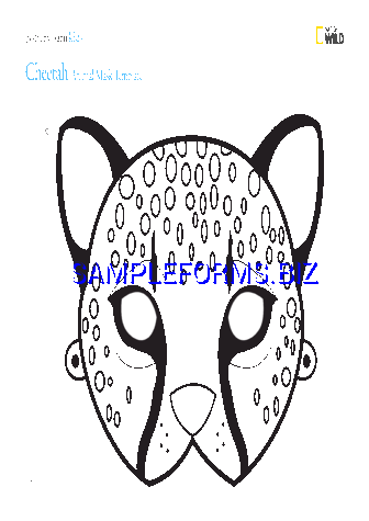 Animal Mask Template pdf free